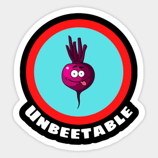 Unbeetable - Beetroot Pun Sticker